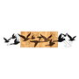 Wallity Albatros Escultura de pared Negro y Nogal